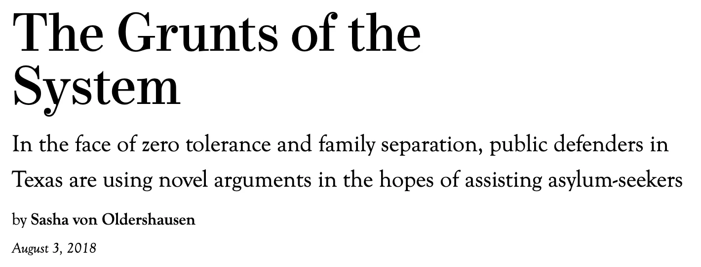 Harper's Magazine article